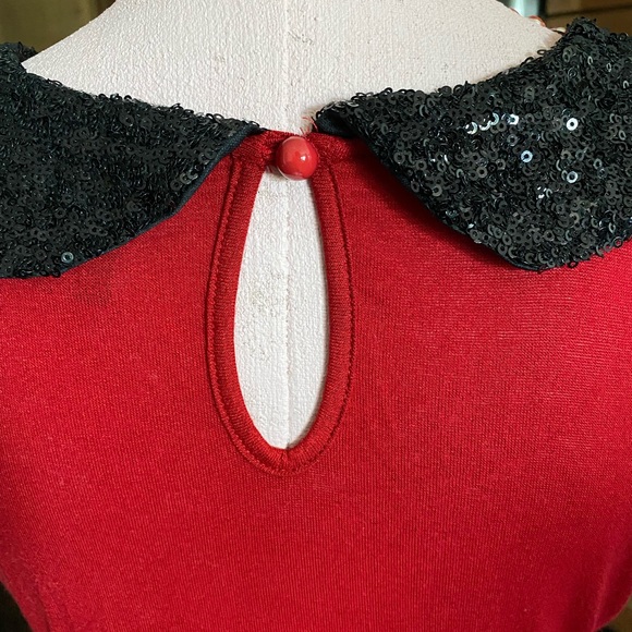 Rue21 Sequined Collar Flare top - Picture 4 of 7